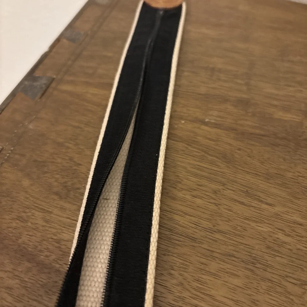 Eagle Creek Canvas Leather Belt Women's S‎ Made In USA Travel Hidden Zip Pocket